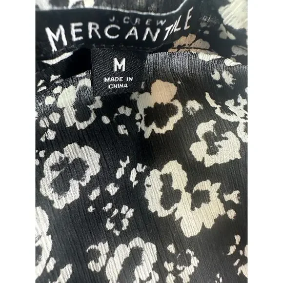 J. Crew Mercantile Blossom Print Dress – Black & White – Size M - Picture 9 of 10